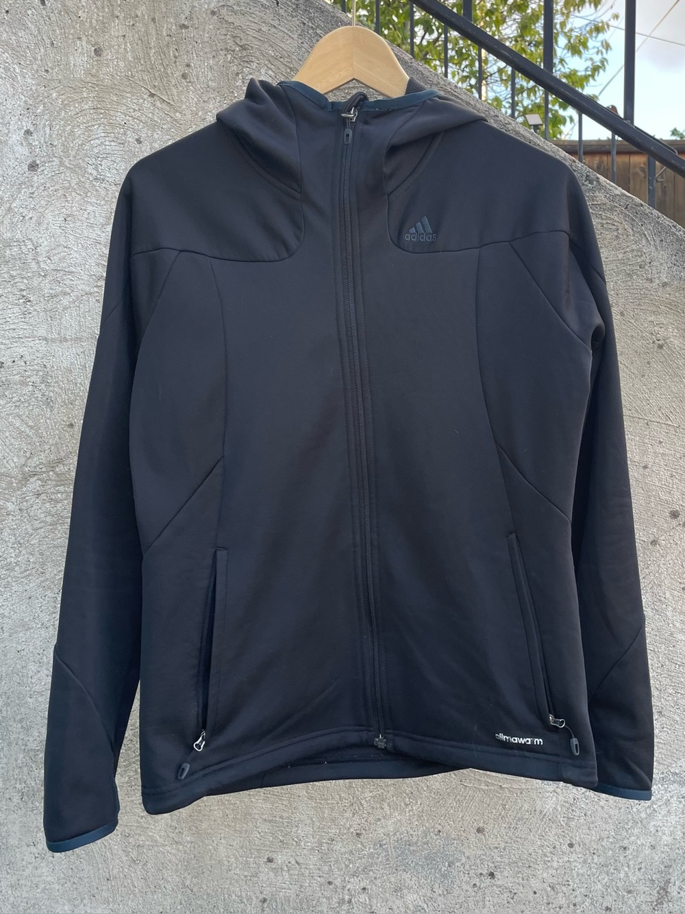 Adidas climawarm lightweight fleece lined training zip up hoodie women’s medium